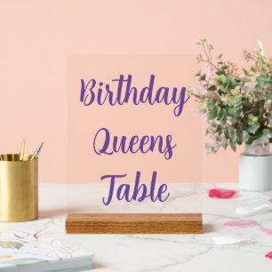 Panneau En Acrylique Table d'anniversaire
