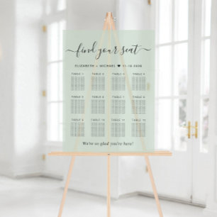Panneau En Acrylique Table élégante 12 Sage Vert Mariage Sièges givré