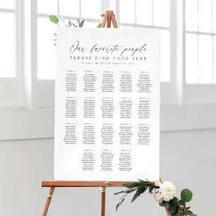 Panneau En Acrylique Tableau de placement de 18 tables pour les personn