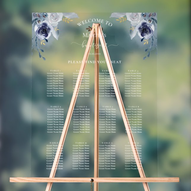 Panneau En Acrylique tableau de sièges Baptême rose bleu (Neutre)