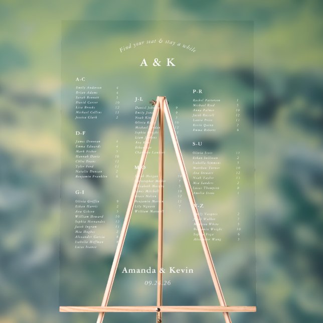 Panneau En Acrylique Tableau des sièges Mariages modernes (Neutre)