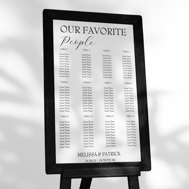 Panneau En Acrylique Tableau minimal de sièges de Mariage noir et blanc (Créateur téléchargé)