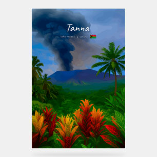 Panneau En Acrylique Tanna, Vanuatu - Vue du volcan Mont Yasur