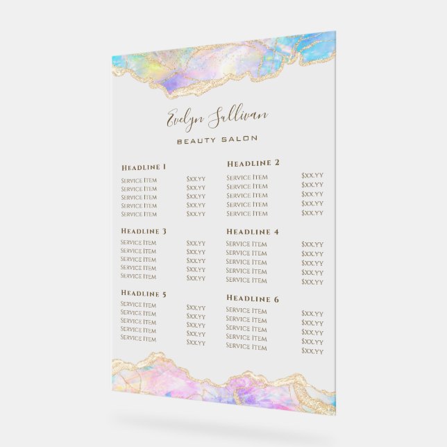 Panneau En Acrylique Tarif de conception Optique Bleu (Angle)