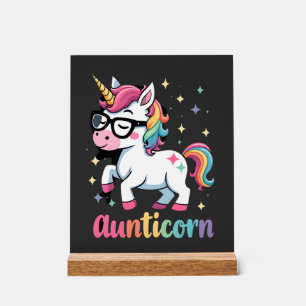 Panneau En Acrylique Tatie Licorne Tante qui fait le dab Licorne Tatie