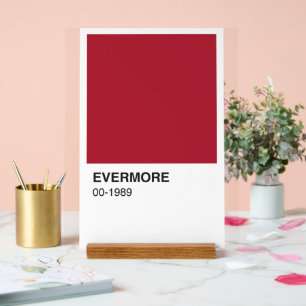Panneau En Acrylique Taylor Red Evermore 1989 Albums - Arrière - plan b
