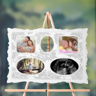 Panneau En Acrylique Tempeless Vintage Regency 4 Photo White Mothers Da
