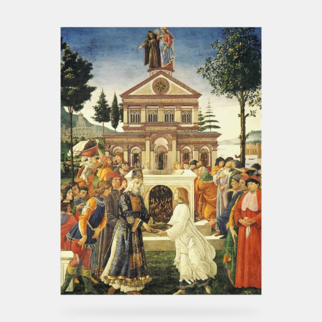 Panneau En Acrylique Tentations du Christ de Sandro Botticelli (Recto)