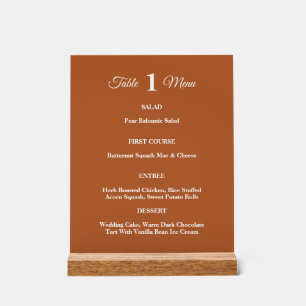 Panneau En Acrylique Terracotta moderne Brunt Orange Mariage de automne