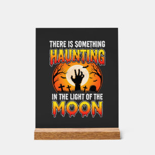 Panneau En Acrylique Terreur de la Lune de Cimetière d'Halloween