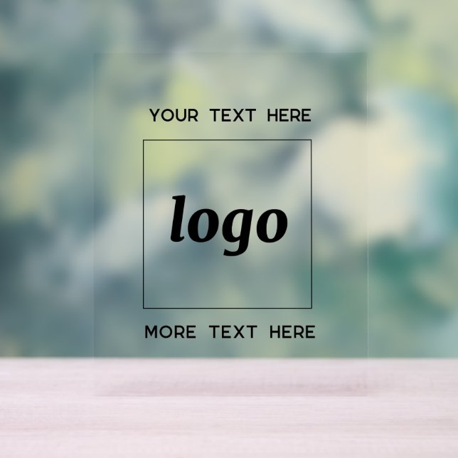 Panneau En Acrylique Texte de logo simple promotionnel d'entreprise (Neutre)