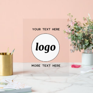 Panneau En Acrylique Texte de logo simple promotionnel d'entreprise