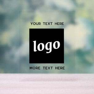 Panneau En Acrylique Texte de logo simple promotionnel pour entreprise