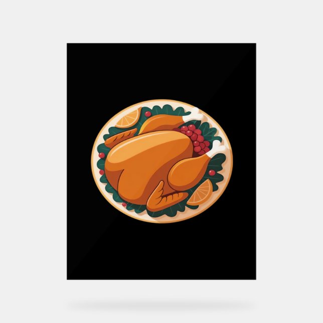 Panneau En Acrylique Thanksgiving Roast Turkey - Festive Holiday Feast (Recto)