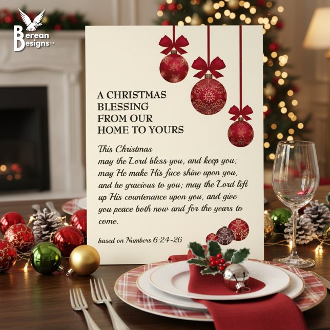 Panneau En Acrylique THE LORD BLESS YOU Christian Christmas Blessing (Christmas version of Christian Numbers 6 Blessing. Acrylic sign would make a great table centerpiece)
