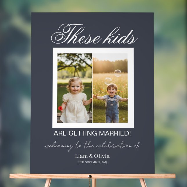Panneau En Acrylique These Kids Are Getting Married Sign These Kids Are (Neutre)