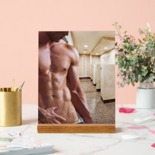 Panneau En Acrylique Torse d'homme musclé torse nu sixpack de SlipperyJ