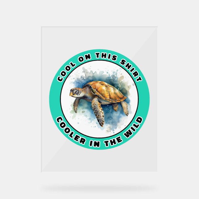 Panneau En Acrylique Tortue de mer (Recto)