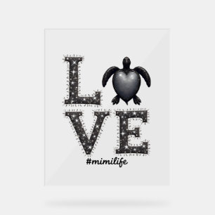 Panneau En Acrylique Tortue grand-mère - Love Mimi Life Tortue de mer, 