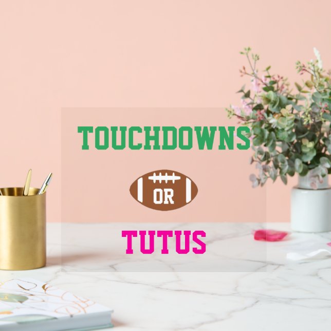 Panneau En Acrylique Touchdowns ou Tutus Genre Reveal (Mariage)