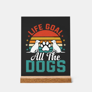 Panneau En Acrylique Tous les chiens Amateur de chiens rétro