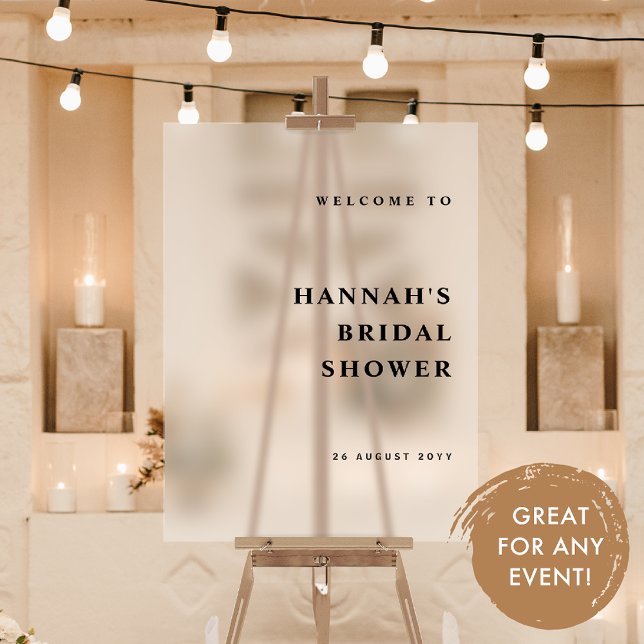 Panneau En Acrylique Tout événement, élégant et moderne Accueil Frosted (Créateur téléchargé)