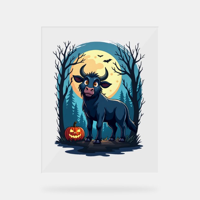 Panneau En Acrylique Transformation du loup-garou de vache (Recto)