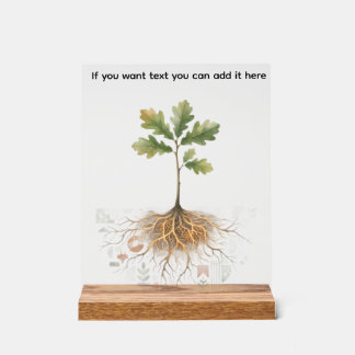 Panneau En Acrylique Tree of Life Roots and Heart Personalized