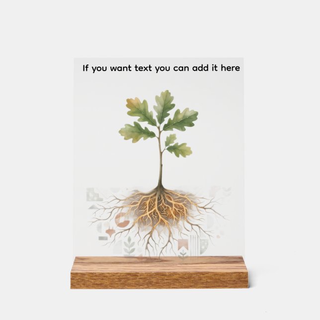 Panneau En Acrylique Tree of Life Roots and Heart Personalized (Recto)