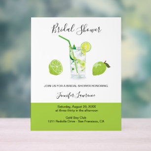 Panneau En Acrylique Tropical Citrus Lime Verte Enterrement de Vie de J