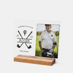 Panneau En Acrylique Trou Dans Une Photo De Golfeur