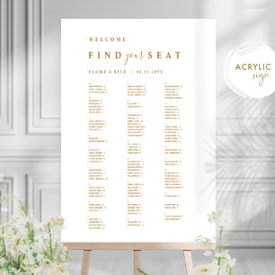 Panneau En Acrylique Trouvez votre siège Alphabet de placement des sièg