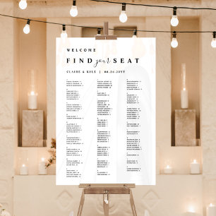 Panneau En Acrylique Trouvez votre siège blanc assise Alphabétique