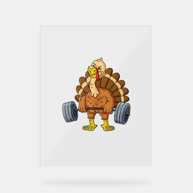 Panneau En Acrylique Turquie Deadlift Funny Thanksgiving Day Fitness We (Recto)