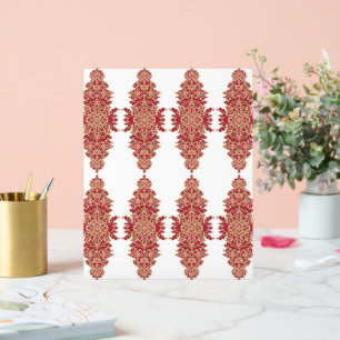 Panneau En Acrylique un arrière - plan noir avec un motif rouge dessus