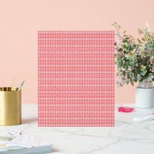 Panneau En Acrylique un arrière - plan rouge et blanc avec un motif