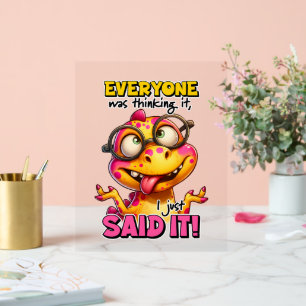 Panneau En Acrylique Un art du mot drôle et sarcastique