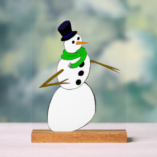 Panneau En Acrylique un bonhomme de neige