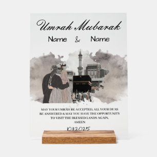 Panneau En Acrylique Un cadeau d'Umrah Moubarak