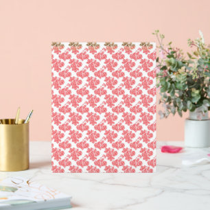 Panneau En Acrylique un motif à fleurs rouge et blanc sur fond blanc