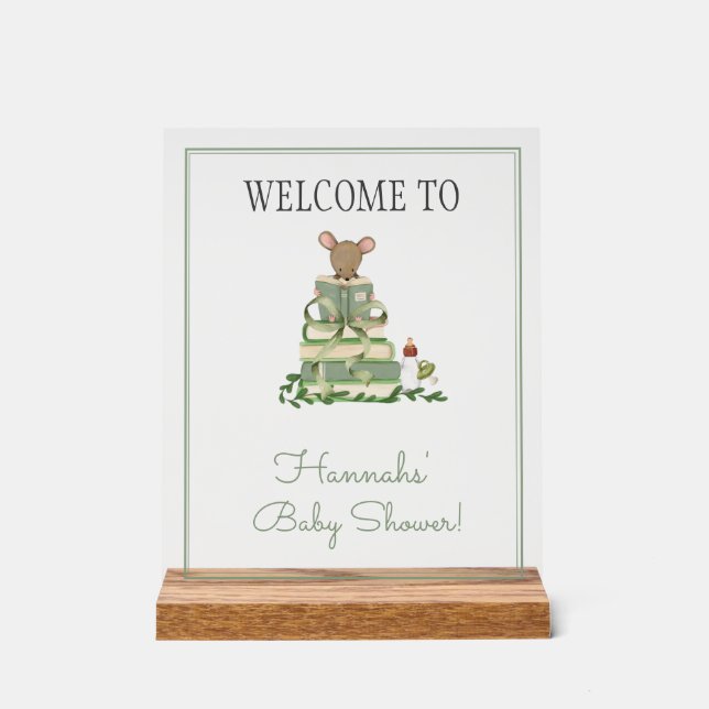 Panneau En Acrylique Un nouveau Baby shower de chapitre (Recto)