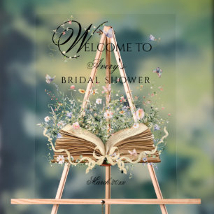 Panneau En Acrylique Un nouveau chapitre commence livre bridal shower W