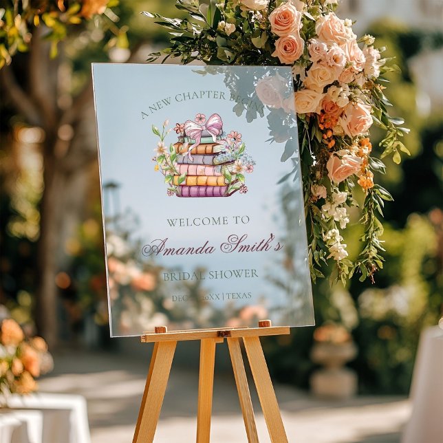 Panneau En Acrylique Un nouveau chapitre Fête des mariées de livre d'hi (Créateur téléchargé)