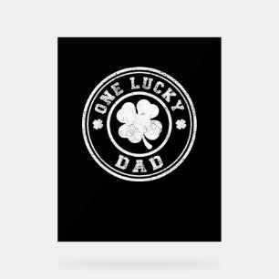 Panneau En Acrylique Un T-shirt Jour de la Saint Patrick de papa chance