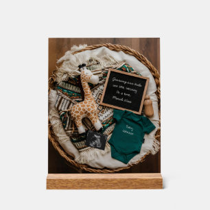 Panneau En Acrylique Une grossesse vintage boho faire-part