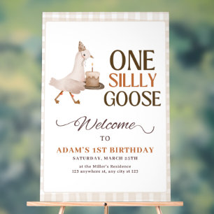 Panneau En Acrylique Une invitation d'anniversaire One Silly Goose, Oie