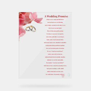 Panneau En Acrylique Une promesse Mariage