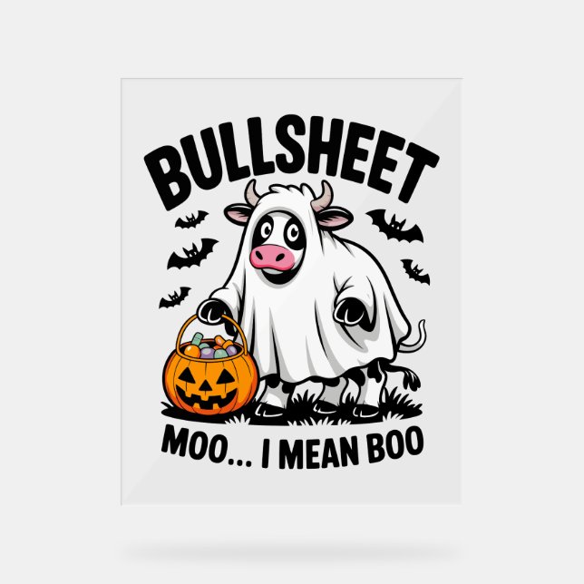 Panneau En Acrylique vache halloween (Recto)