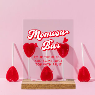 Panneau En Acrylique Valentine Baby shower Momosa Bar