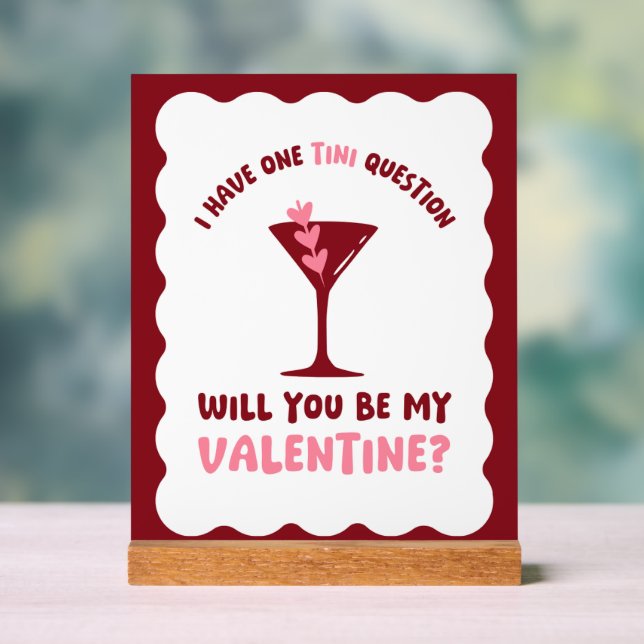 Panneau En Acrylique Valentine's Day Martini Station Galentine's Day (Neutre)